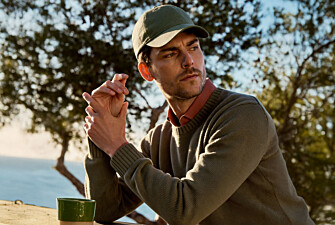 Men's Sage Green Linen baseball cap - BRADWELL II