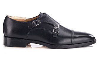Men’s Double Monk Strap Black Shoes  - LANGFORD PATIN