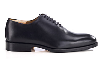 Men’s black hand-patinated calf leather Oxford shoes - BARTER PATIN