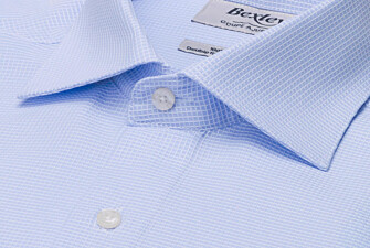 Men's light blue micro-pattern shirt - ALBINO