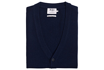 Men's navy buttoned lambswool cardigan - OWEN III
