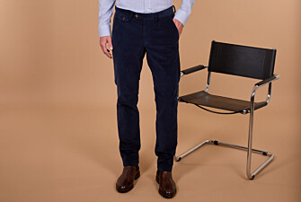 Men's navy needlecord chino trousers - NOLAS