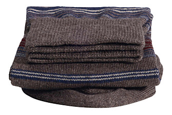 Men's chocolate mélange fine striped socks