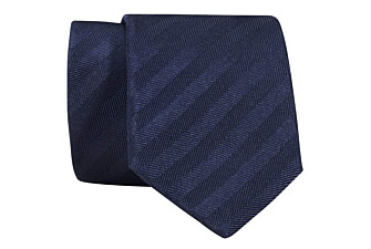 Men's navy herringbone silk tie