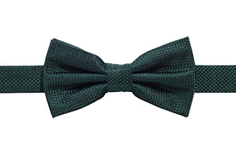 Men's bottle green basketweave silk bow tie
