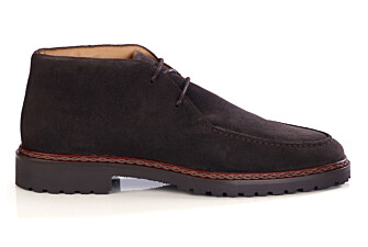 Men's brown suede boot with lug sole - MINNEOLA