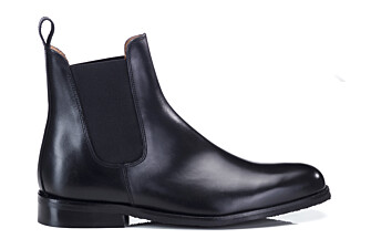Men's black leather Chelsea boot - FLAGER CLASSIC GOMME