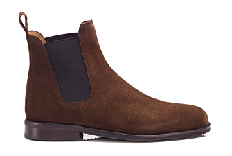 Men's chocolate suede Chelsea boot - FLAGER CLASSIC GOMME