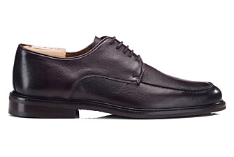 Men's chocolate grained leather derby - HUTTON GOMME