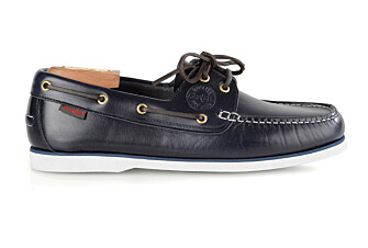 Navy Leather Boat Shoes - TRAWLER