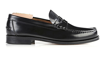 Black leather Men's penny loafers - YALE