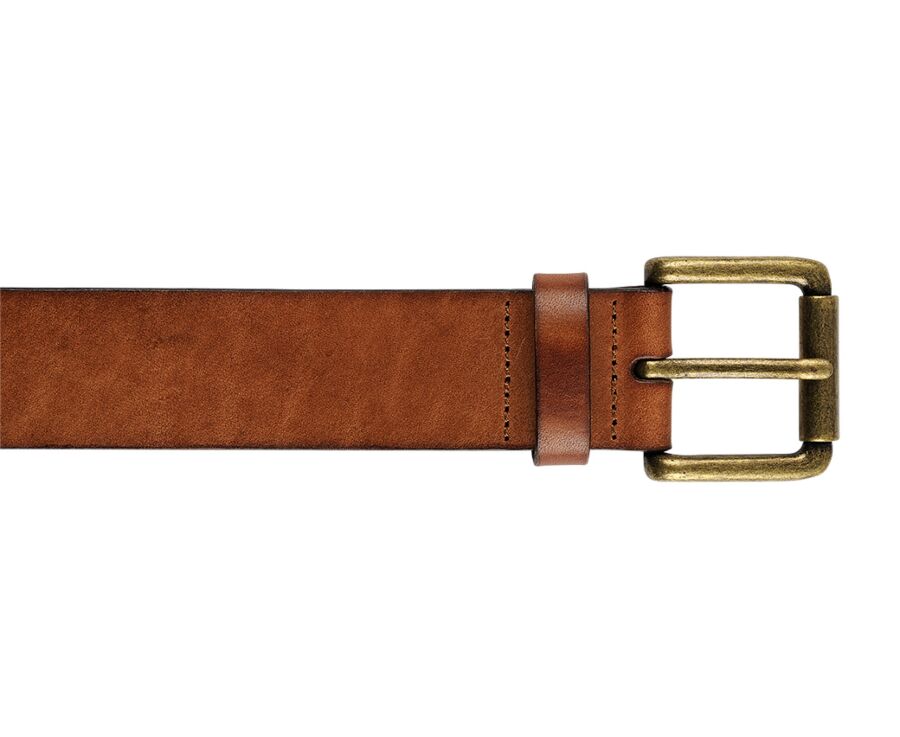 Men's Gold Leather Belt - WESTWOOD
