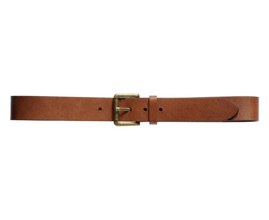 Men's Gold Leather Belt - WESTWOOD