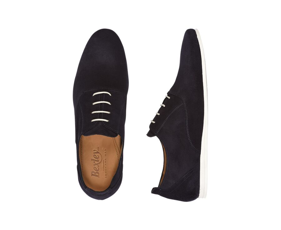 Navy Velvet Casual Oxford shoes - AIX