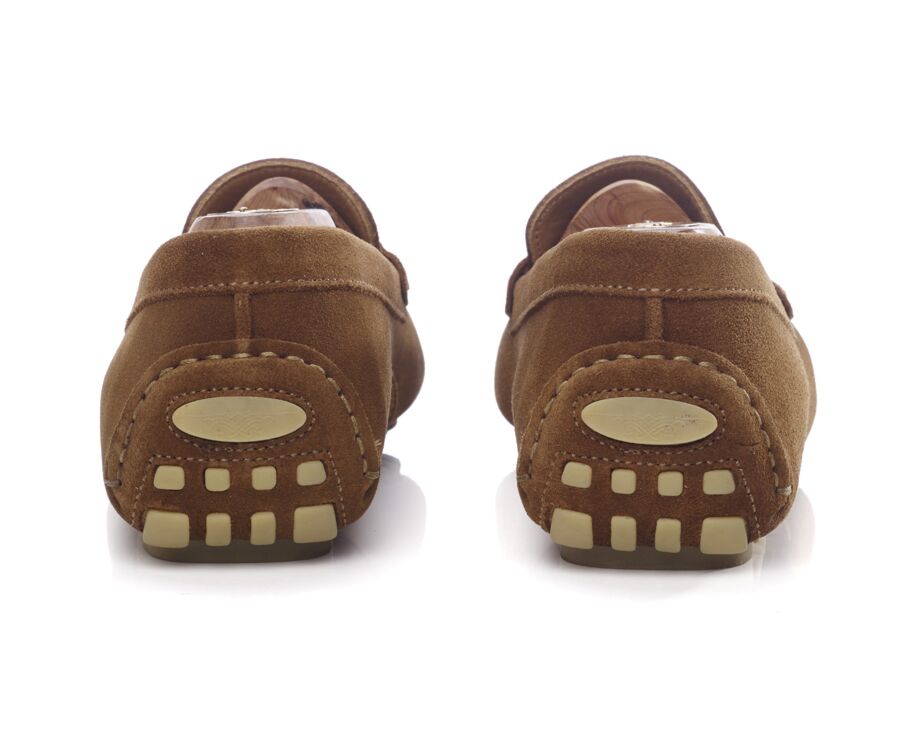 Men's Caramel Suede Driving shoes - FERGUSON