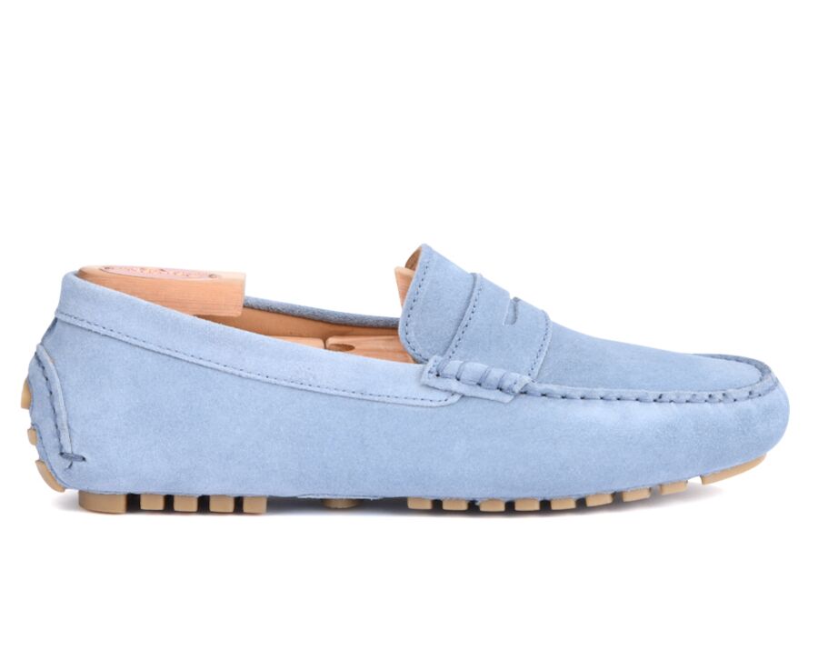 Blue sky Leather Men's Driving Moccasins - FERGUSON