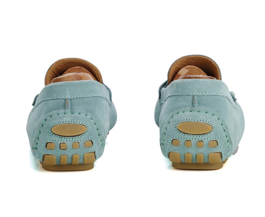 Green Mint Suade Men's Driving Moccassins - FERGUSON