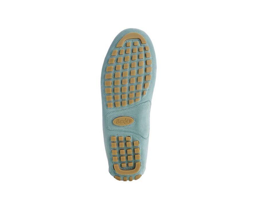 Green Mint Suade Men's Driving Moccassins - FERGUSON