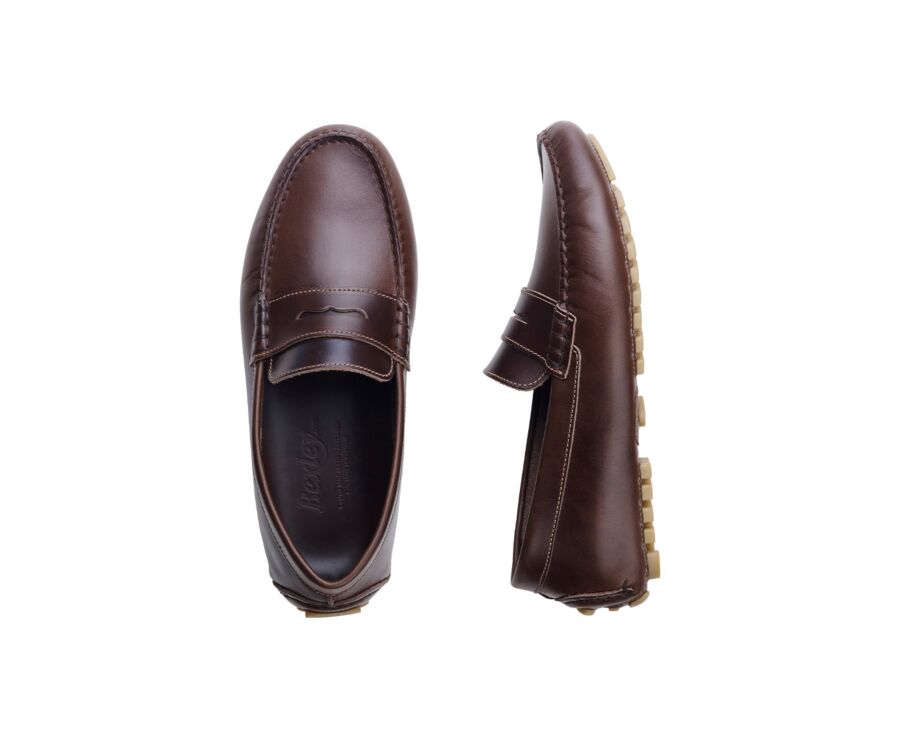 Dark Brown Men's Driving Moccassins - FERGUSON