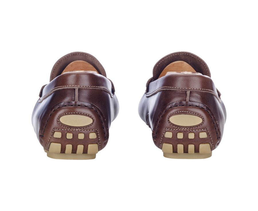 Dark Brown Men's Driving Moccassins - FERGUSON