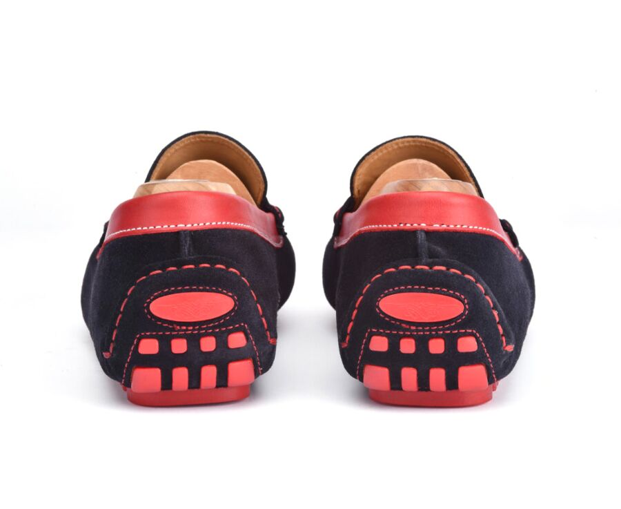 Navy & Red Suede Driving shoes - FERGUSON