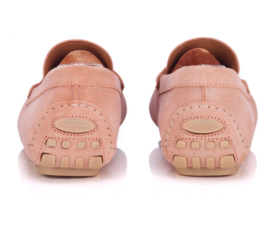 Men's Pink Suede Driving shoes - FERGUSON