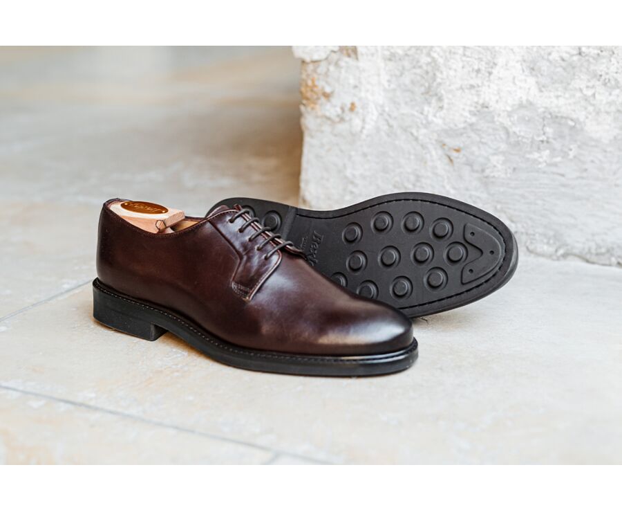 Dark Chocolate Derby Shoes Rubber outsole Monterey Classic Gomme City Bexley