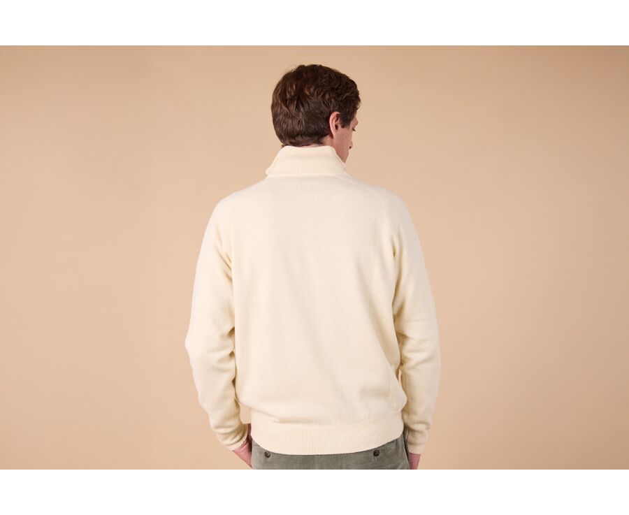 Off White half-zip wool jumper - KENNETH