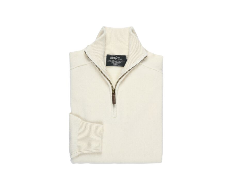 Off White half-zip wool jumper - KENNETH