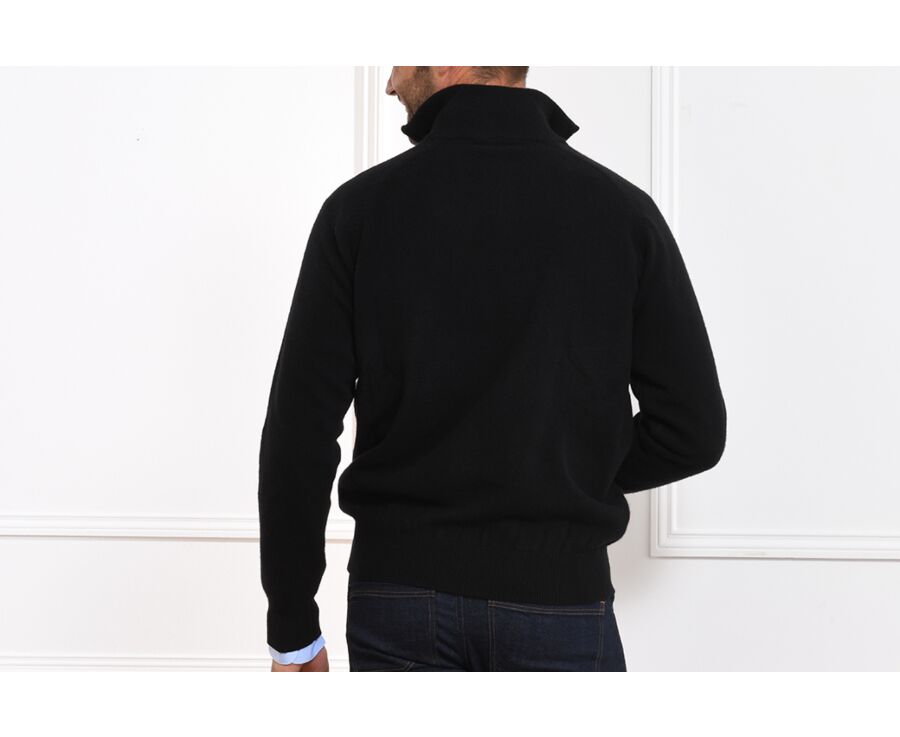 Black half-zip wool jumper - KENNETH