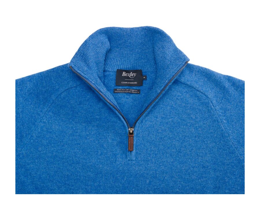Blue sea half-zip wool sweater - KENNETH