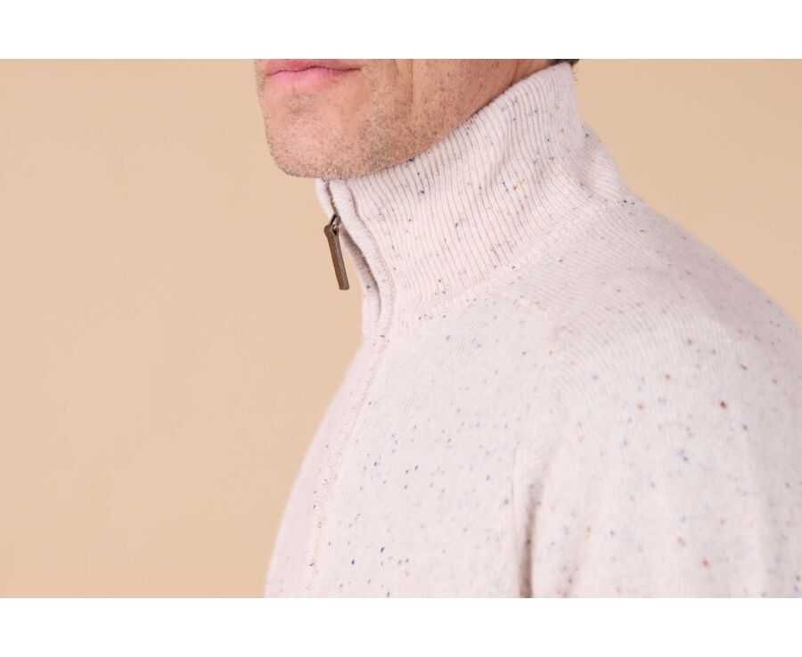 Off-white half-zip wool sweater - KENNETH