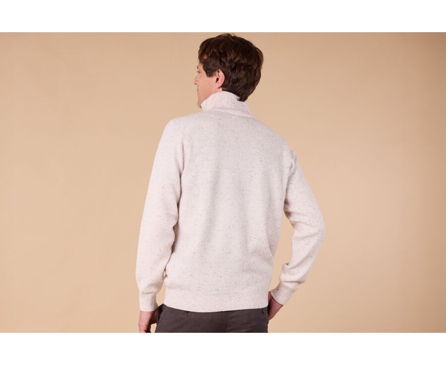 Off-white half-zip wool sweater - KENNETH