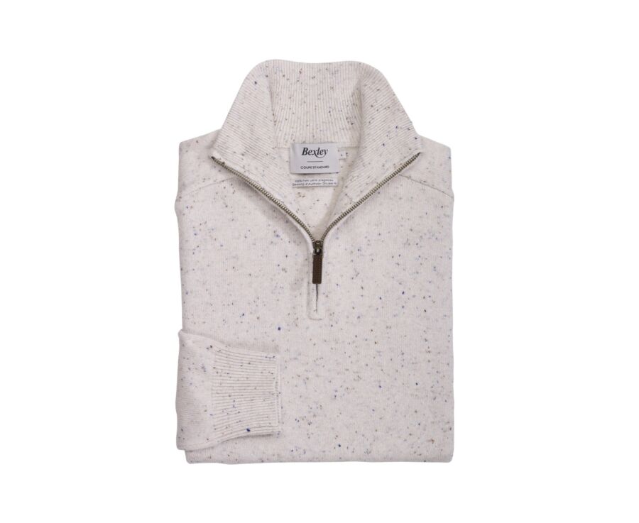 Off-white half-zip wool sweater - KENNETH
