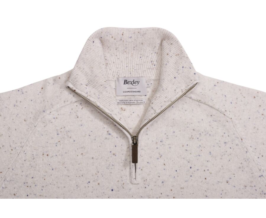 Off-white half-zip wool sweater - KENNETH