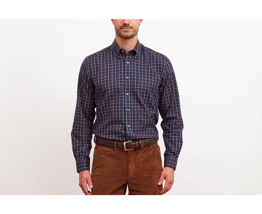 White and red check flannel shirt - LINDSAY