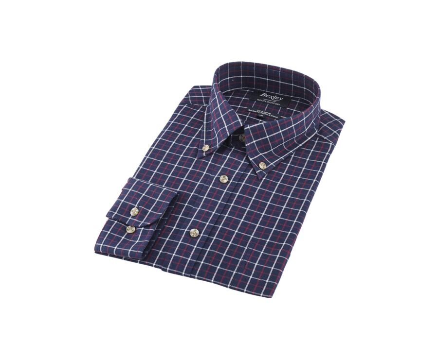 White and red check flannel shirt - LINDSAY