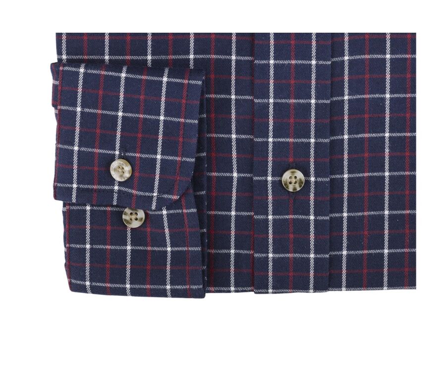 White and red check flannel shirt - LINDSAY