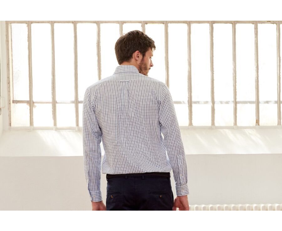 Blue & Green check flannel shirt - LINDSAY