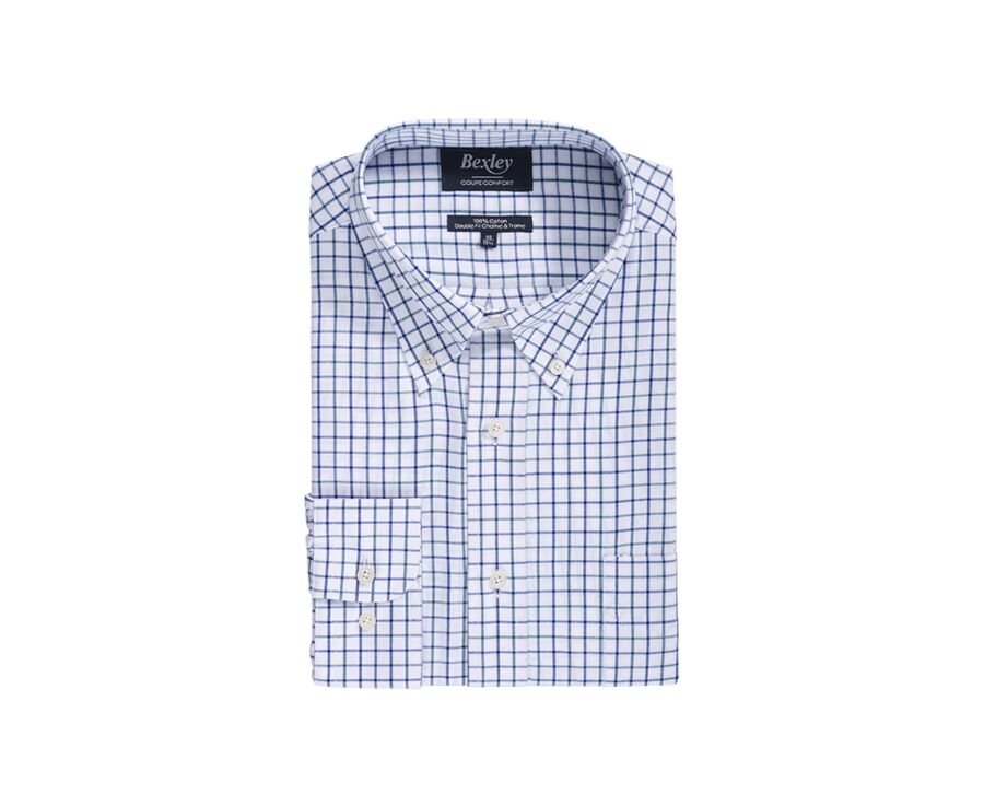 Blue & Green check flannel shirt - LINDSAY