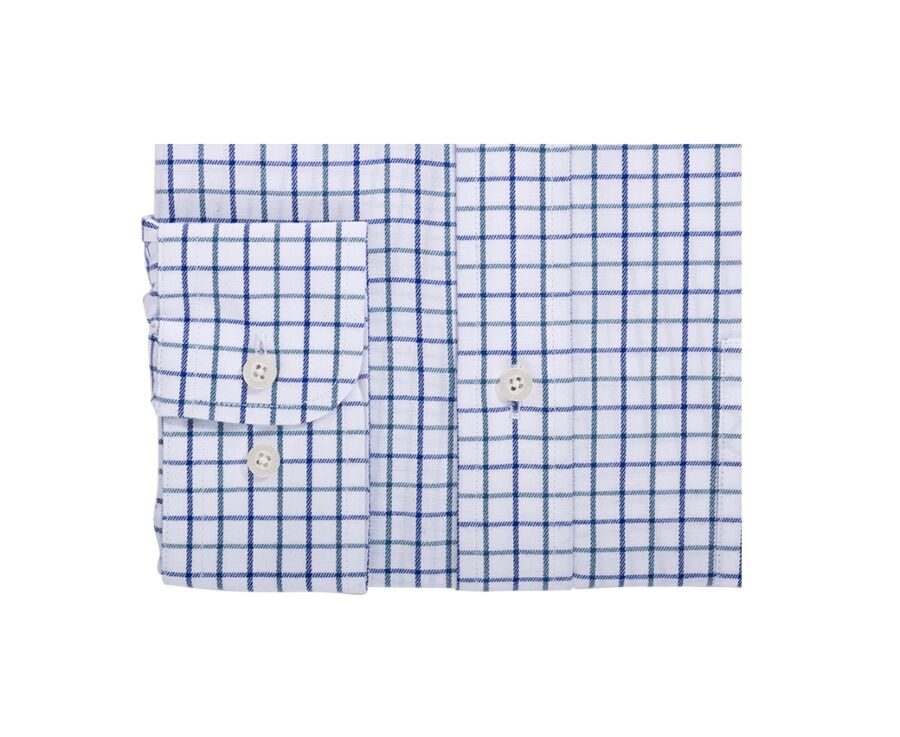 Blue & Green check flannel shirt - LINDSAY