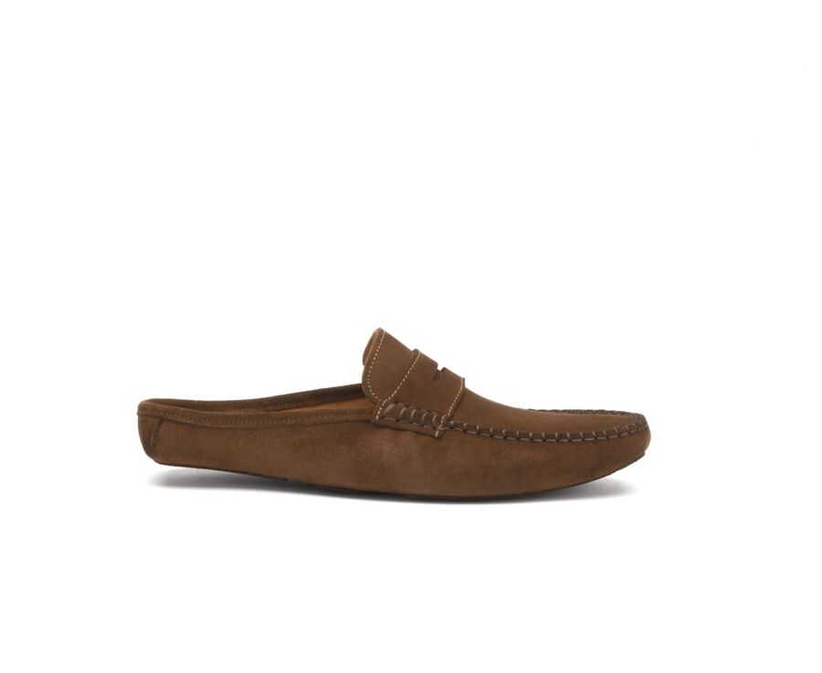 Hazelnut Suede Leather Lining Mules slippers