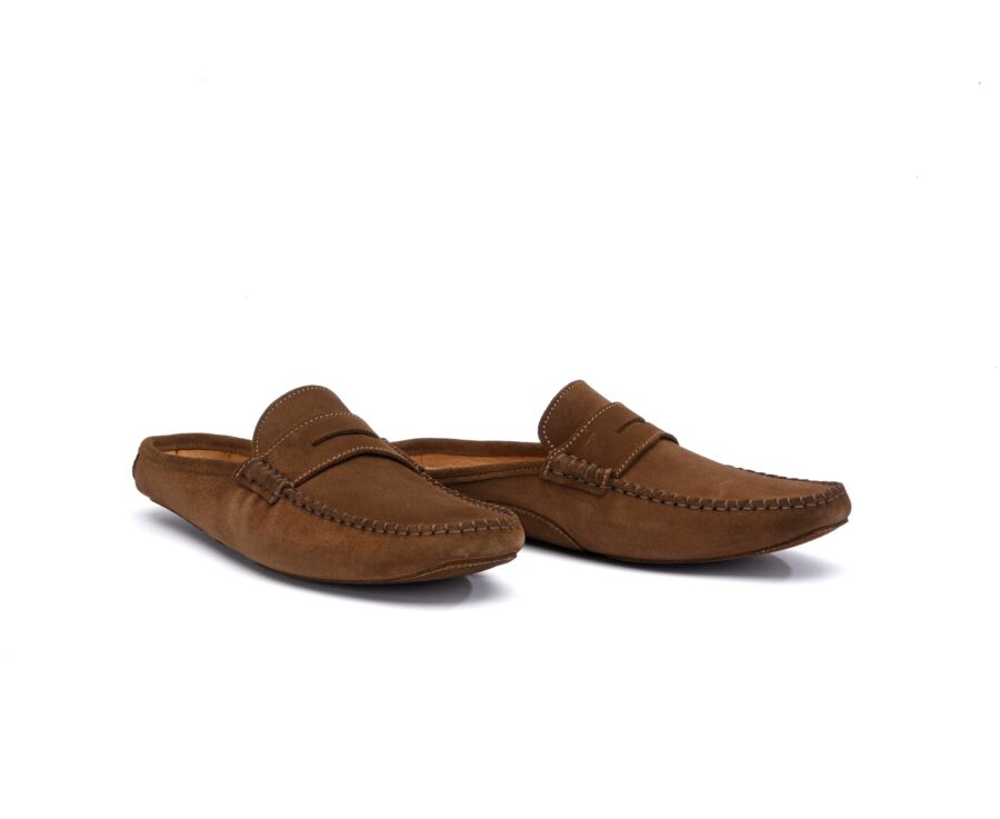 Hazelnut Suede Leather Lining Mules slippers