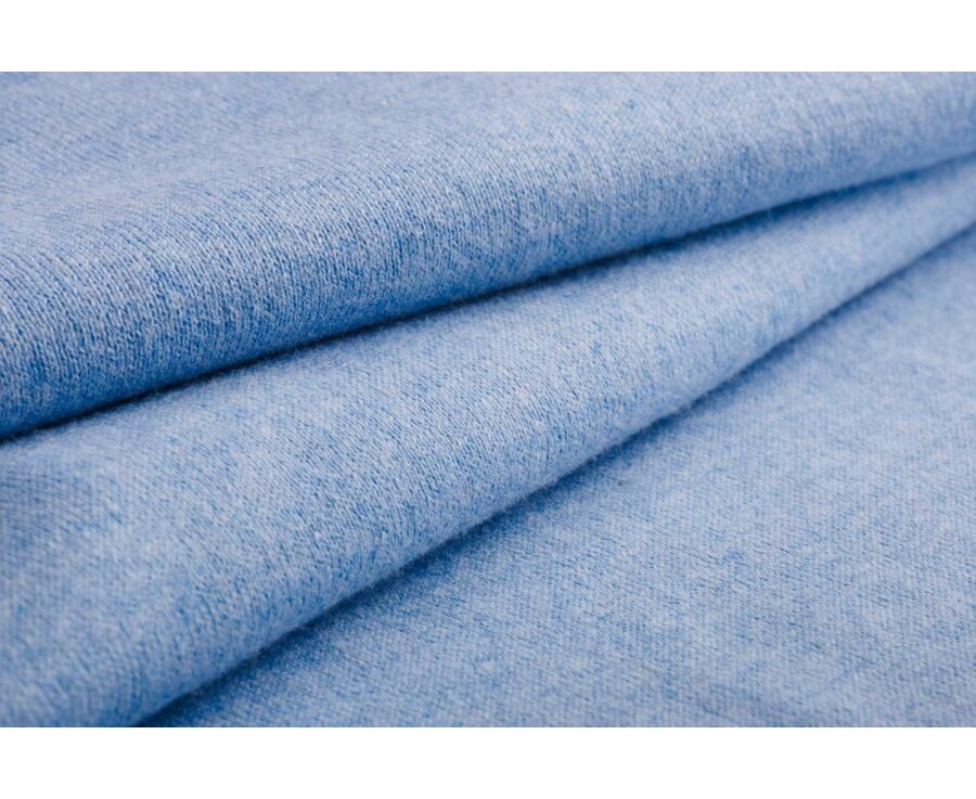 Blue sky cotton/cashmere thin v-neck jumper - VADIM