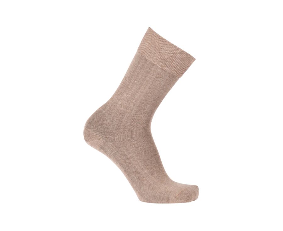 Men's Taupe Melange Cotton Socks