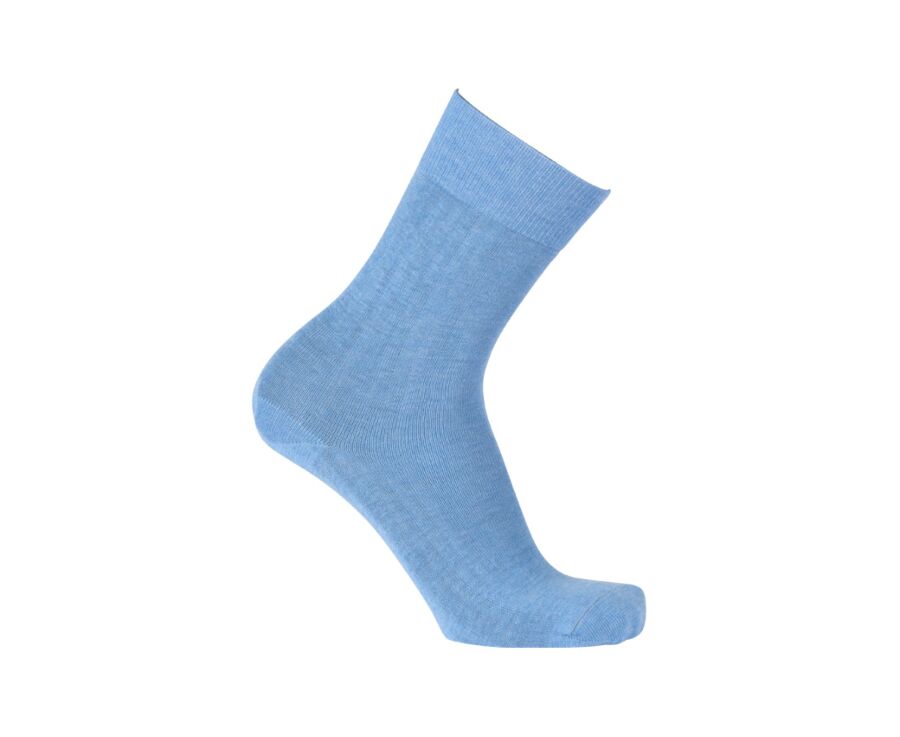 Men's Blue Melange Thin Cotton Socks
