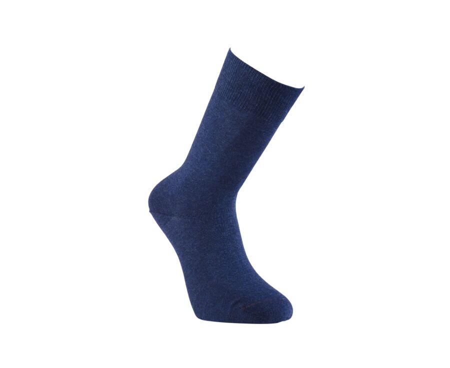 Men's Dark Blue Melange Cotton Socks