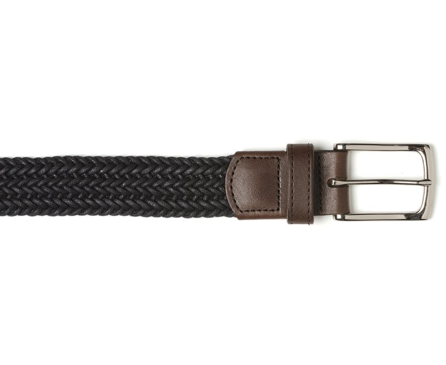 Men's Navy Braided Cotton Belt - NORWOOD SILVER