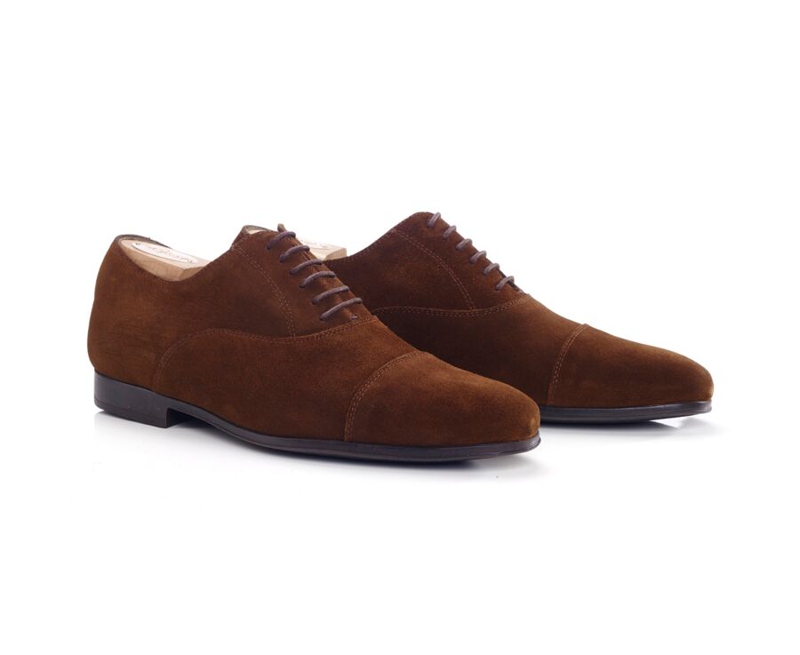 Havana Suede Oxford shoes - Rubber outsole - LENNOX GOMME URBAN