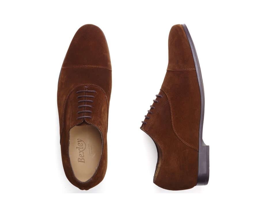 Havana Suede Oxford shoes - Rubber outsole - LENNOX GOMME URBAN